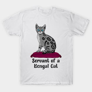 Bengal Cat Sitting on Pillow Servant T-Shirt